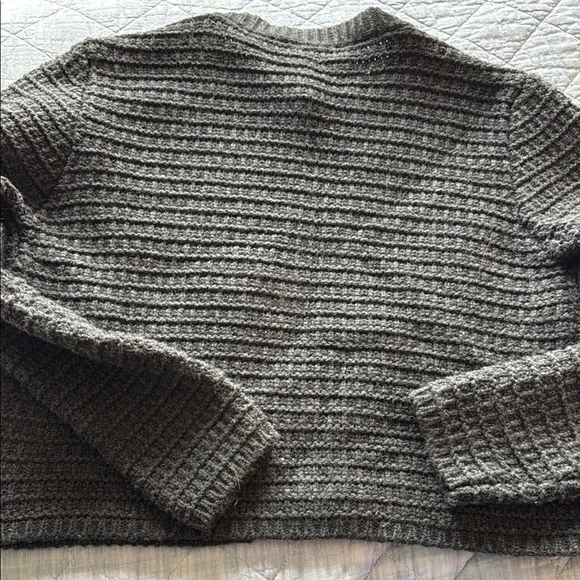 Zara Charcoal Ribbed Women's Cardigan - Picture 4 of 4